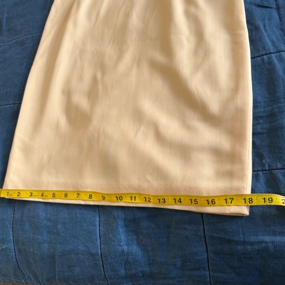 VINTAGE ESCADA Margaretha Ley wool pencil skirt Pale Yellow Size 38/Medium - Picture 10 of 12